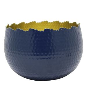 Tazón de cena para servir comida y sopa de tamaño grande de aluminio de diseñador recubierto de latón de diseño único hecho a mano a granel - Product Image 1