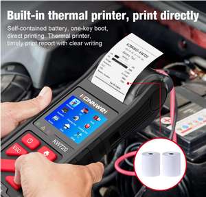 2025 Top New 12V 24V KONNWEI KW720 Digitaler Autobatterie tester mit Drucker - Product Image 6