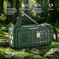 Tragbares Outdoor 10000mAh Solar- und Handkurbel-Notfallradio aus Kunststoff mit Digital DAB+/AM/FM und Taschenlampe für SOS-Notfälle