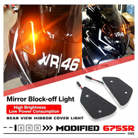Plaque de masquage de rétroviseur de moto avec clignotants LED, kit aérodynamique de rétroviseurs pour modification de moto sportive pour CFMOTO 675SR 675SR-R