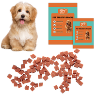 Tranches carrées de viande de canard séchées à l'air, riches en protéines, de 1 cm, avec nettoyage dentaire, pour récompenses d'entraînement pour chiens de petites et grandes races