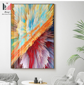 Línea de explosión abstracta paisaje arte de pared cuadros coloridos e impresiones en lienzo de nube de hongo para la decoración de la sala de estar del hogar como regalo - Product Image 2