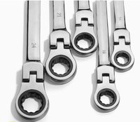 Jeu de clés à cliquet, tête réglable, ensembles de 5/6/7 pièces, en acier au chrome-vanadium CR-V, kit de clés à cliquet à tête flexible robuste