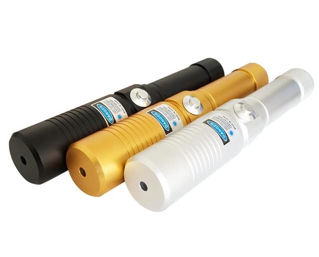 XPL-BL960LB3000 Rechargeable 16340 Battery Aluminum Alloy Gatling-shape 450nm Blue Laser Pointer 1mW Power 1-5km Range for