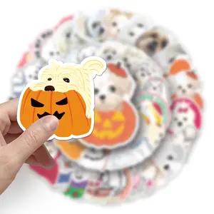 Halloween labu PVC tahan air Graffiti dekorasi stiker paket untuk ponsel botol Laptop Notebook bagasi cangkir