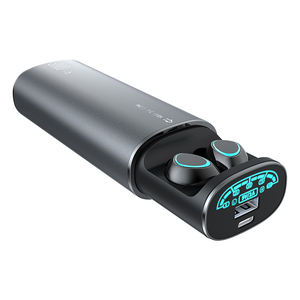 Ventes chaudes Écouteurs TWS <span class=keywords><strong>K100</strong></span> en aluminium Véritable son stéréo sans fil Casque de jeu avec batterie externe étanche 5000mAh Puce JL - Product Image 1