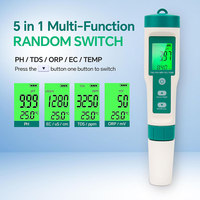 Stylo testeur de qualité de l'eau Portable 5-en-1 de haute précision le plus récent OEM d'électrode remplaçable TDS/EC/PH/ORP/TEMP personnalisable