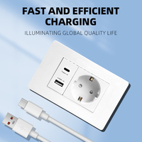Charge rapide USB 2.1/3.1A Type C EU Espagne Pays-Bas Prises murales 118 Type PC Panneau Prises Plug Source Usine pour la maison Hôtel