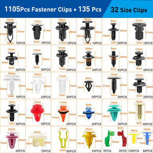 1240 pièces Kits de retenue automatiques universels pour <span class=keywords><strong>carrosserie</strong></span> garniture de porte panneau de garde-boue ensembles de pare-chocs en <span class=keywords><strong>plastique</strong></span> attaches Clips de voiture - Product Image 3