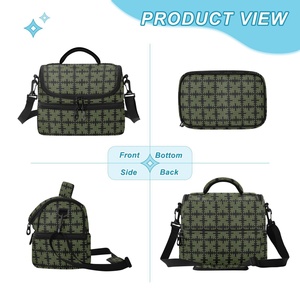 Sac isotherme personnalisé matelassé à carreaux, portable, réutilisable et recyclable pour le déjeuner scolaire - Product Image 2