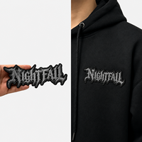 Patch brodé gothique personnalisé avec lettrage foncé pour sweats à capuche, vestes, sacs, chapeaux et streetwear AWELLS