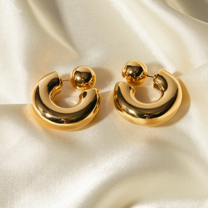 Yueli Geometric <b>Stud</b> <b>Earrings</b> Gold <b>Silver</b> Color Zinc Alloy Fashion Jewelry Gift for Women - Product Image 4