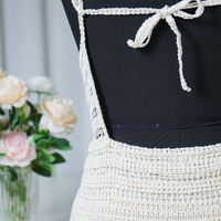 Robe de plage en crochet 100% coton ajourée, 1 pièce, pour femmes