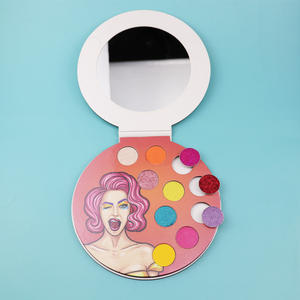 Palette de fards à paupières professionnels à haute pigmentation, étui de <span class=keywords><strong>maquillage</strong></span> vide à marque privée, finition métallique, poudre scintillante pour les yeux, diverses carnations - Product Image 2