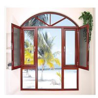 Fenêtre en aluminium Prima, moderne et fonctionnelle pour la construction de maisons, avec double vitrage, style combiné à battant et fixe