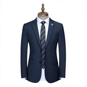 Costume de mariage deux pièces élégant haut de gamme pour homme, style classique, boutonné, en tissu long, formel, grande taille - Product Image 3