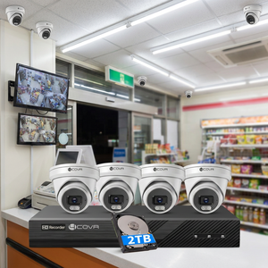 Système de caméra CCTV 4COVR 12mp, <span class=keywords><strong>kit</strong></span> NVR PoE <span class=keywords><strong>8</strong></span> canaux, caméra de <span class=keywords><strong>surveillance</strong></span> vidéo IP, détection humaine AI, vision nocturne IR, visualisation via application - Product Image 3