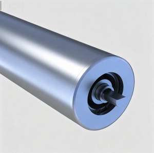 Rouleau de convoyeur robuste en acier inoxydable avec roulement à billes, rouleau de guidage industriel par gravité pour la logistique d'entrepôt STKM/SUS304 - Product Image 5
