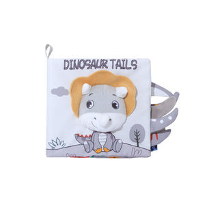 Meilleure vente bébé toucher et sentir livres apprentissage dinosaure doux calme livre occupé conseil montessori jouets livre en tissu pour les tout-petits - Product Image 1