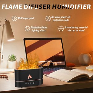 Difusor de Aroma Eléctrico con Diseño Minimalista, Llama 3D, Portátil, Humidificador con Vapor Cálido, Función de Desinfección, USB - Product Image 2