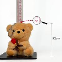 En gros, adorable ours en peluche rose, cadeau pour la Saint-Valentin, porte-clés, poupée en peluche, jouet, breloque pour sac, pendentif pour sac à dos, porte-clés