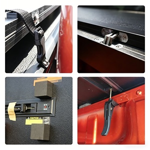 Couverture de benne de camion pliable en trois parties en alliage d'aluminium robuste et très résistante (880 lb) pour pick-up de 6,1 à 6,5 pieds - Product Image 5