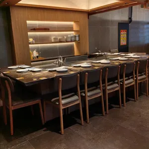 Ticari otel restoran ekipmanları Teppanyaki ızgara masası