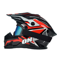 Casque de VTT en matériau ABS, casque tout-terrain avec lunettes de protection et gants, doublure en coton, casques de motocross