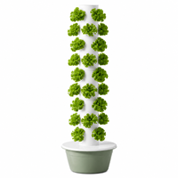 Système d'agriculture verticale hydroponique en tour, 30L, 9 niveaux, culture de légumes avec pompe et tige métallique