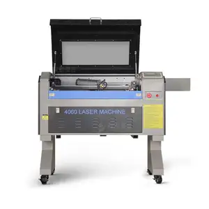 4060 80W CO2 Laser Cutting Machine CO2 Laser Engraving Machine 15-3/4'' x 23-5/8'' CO2 Laser Ruida for Leather