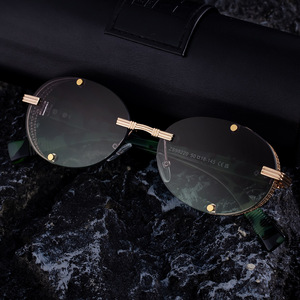 Gafas de sol personalizadas de alta gama con montura redonda para mujer, montura negra, lentes de PC, protección UV400, estilo Instagram - Product Image 5