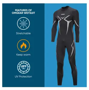 Combinaison de plongée en néoprène de 3 mm, combinaison de plongée, vêtements de plongée, combinaison de plongée pliable - Product Image 6