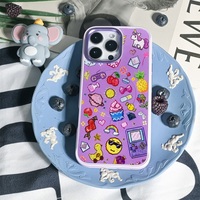 Coque de téléphone à panneau arrière magnétique remplaçable pour Iphone17/17pro/17promax/17air avec le motif coloré de dorure