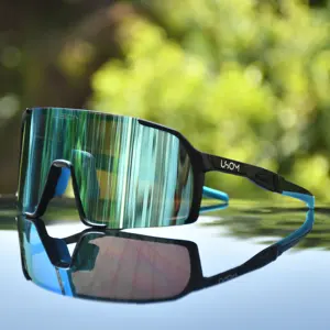 قوانغتشو USOM مصنع اليدوية نموذج خاص مخصصة وصفت رجل ماتي الأبيض الرياضة نظارات ركوب الدراجات النظارات الشمسية