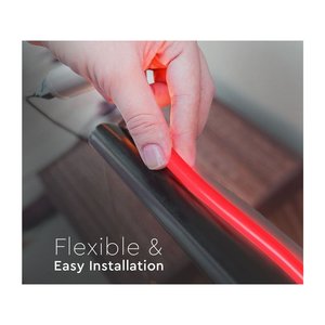 ไฟนีออน LED แบบโค้งงอ 24V สีแดงเดี่ยว ระดับการป้องกันน้ำ IP68 ความยาว 10 เมตร 8 วัตต์/เมตร ตัวเรือนซิลิโคน PVC สำหรับไฟตกแต่งภูมิทัศน์ SKU-2516 - Product Image 2