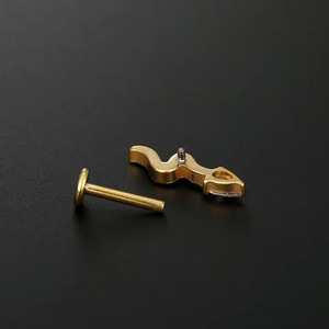 Boucles d'oreilles clous papillon en titane G23, bijoux de piercing pour l'oreille, bijoux de mode pour les fêtes - Product Image 5