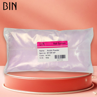 BIN nouveauté poudre acrylique cristalline de haut niveau 1KG sac clou 2 en 1 EMA clair en vrac emballage poudre à séchage rapide pour Nail Art