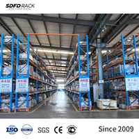 Étagères et unités de stockage en acier robustes et réglables, système de rayonnage pour palettes, capacité de charge de 2500 kg pour entrepôt industriel