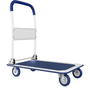 New Heavy Duty Foldable Push <strong>Cart</strong> Dolly 330 Lbs Capacity Collapsible Hand Truck Swivel Wheels <strong>Flat</strong> <strong>Bed</strong> Moving - Product Image 1