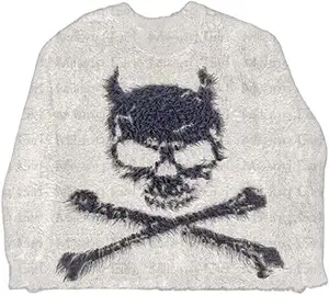 Sweater kuas pria baru populer permadani kustom OEM Jacquard kartun Mohair Pullover Sweater rajut pria