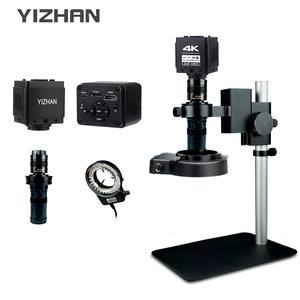 YIZHAN 4K <span class=keywords><strong>HDMI</strong></span> Microscopio <span class=keywords><strong>digital</strong></span> con cámara 150X Anillo de aumento Luz y soporte de metal para PCB/SMD/Inspección de visión artificial - Product Image 1