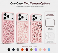 Étui magnétique 2-en-1 pour téléphone avec cadre d'objectif imprimable pour iPhone 18, insert en acrylique transparent, coque de téléphone personnalisée OEM, vente en gros