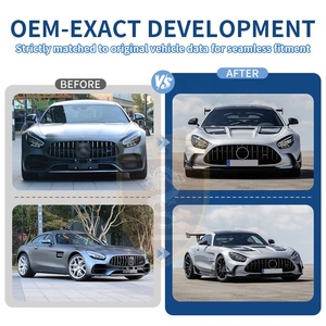 Halb-Carbon-Fiber-Auto-Frontstoßstange Motorhaube Heckspoiler Seitenschweller <span class=keywords><strong>Bodykit</strong></span> für Mercedes-Benz AMG GT <span class=keywords><strong>Black</strong></span> <span class=keywords><strong>Series</strong></span> - Product Image 2