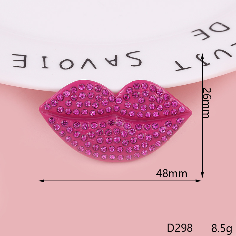 D298 grande bouche rose rouge