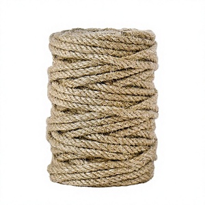<span class=keywords><strong>Corde</strong></span> <span class=keywords><strong>en</strong></span> jute et sisal de 5 <span class=keywords><strong>mm</strong></span>, 200 pieds, torsadée, robuste, épaisse, pour jardinage, artisanat, emballage, griffoir, décoration intérieure - Product Image 1