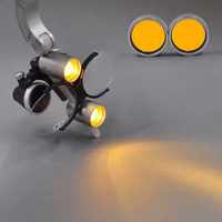 2. 5X3.5XDentaire LED Phare Lampe En Acier Inoxydable Loupe Binoculaire Loupes Chirurgical Médical Phare Loupe 5W Puissance