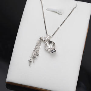 เวนชี่ เอส 925 จี้เงินแท้ 4 เม็ด 3 สายสำหรับผู้หญิง พร้อมไข่มุก 10-11 เม็ด อุปกรณ์ตกแต่งเครื่องประดับ DIY แบบกึ่งสำเร็จรูป 13732 - Product Image 4