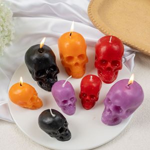 Vela perfumada hecha a mano con forma de calavera, adorno de ambiente espeluznante para Halloween, Pascua, fiestas, decoración de mesa del hogar - Product Image 1