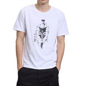 Shanghai Original Erlang Shen Jun 343 Camiseta informal de algodón puro con cuello redondo y manga corta, ajuste holgado, con estampado de personajes - Product Image 1