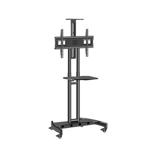 Support TV fixe robuste à grande capacité de charge avec gestionnaire de câbles Tiay, roulettes verrouillables en acier laminé à froid pour téléviseurs de 32'' à 75'' - Product Image 2
